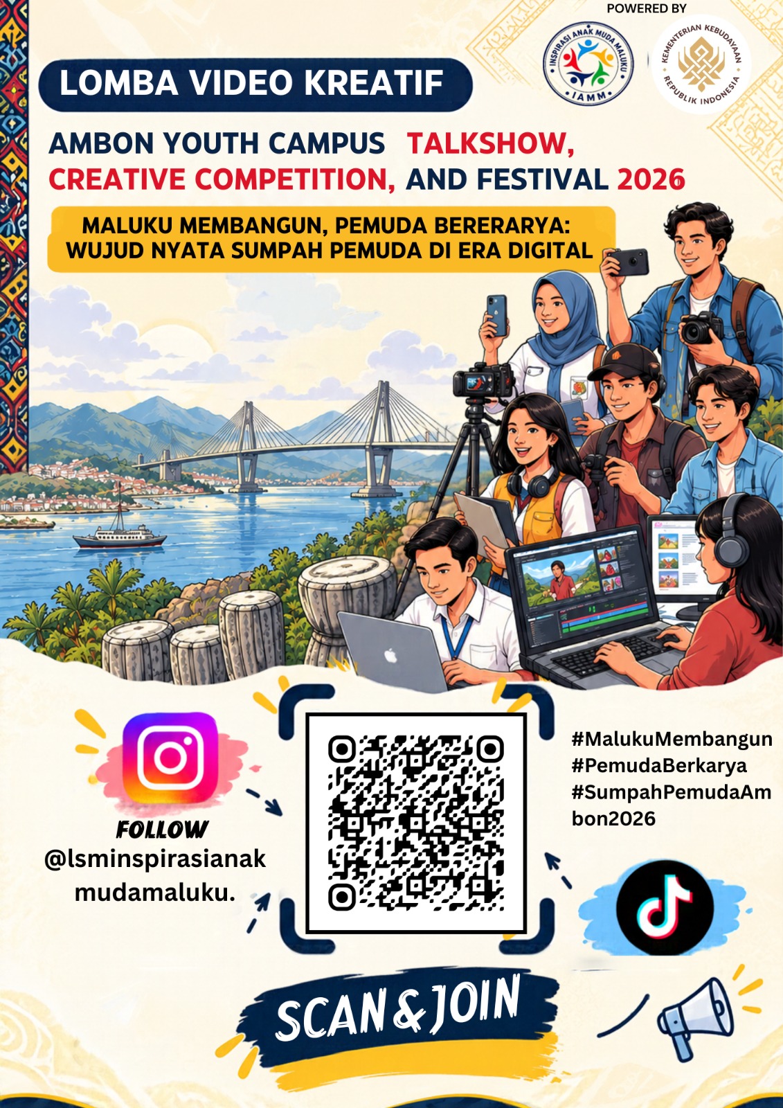 Lomba Video Kreatif Sumpah Pemuda 2026 - Ambon Youth Campus Talkshow, Creative Competition, and Festival